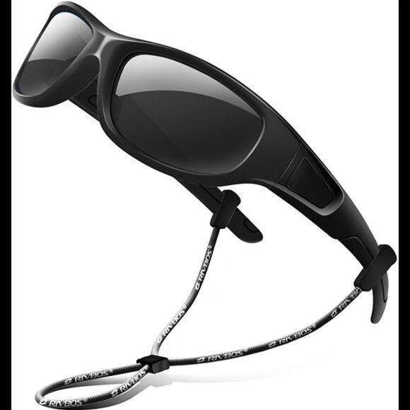 Kids Sunglasses Polarized UV Protection Flexible Rubber Glasses Shades w/ Strap - Picture 1 of 6